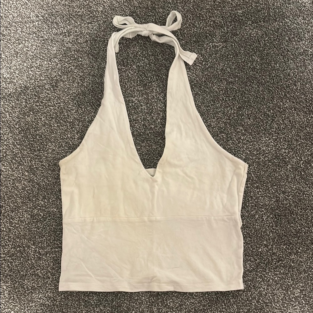White Halter Top
